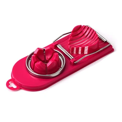 Image of 4G Kitty Egg Slicer for Boiled Eggs,Multifunctional Cutter,Egg Separator 2 Slicing Styles Dual Dicer Salad