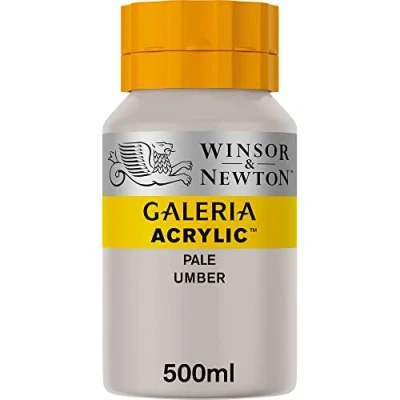 Image of Winsor &amp; Newton Series 1 500ml Bottle Galeria Acrylic Colour with Nozzle Cap Pale Umber,WN2150438