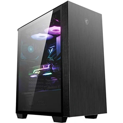 Image of MSI MPG SEKIRA 100P &#039;S100P&#039; Mid Tower Gaming Computer Case &#039;Black, 4x 120mm PWM Fans, USB Type C, Tempered Glass Panel, ATX, mATX, mini ITX&#039;
