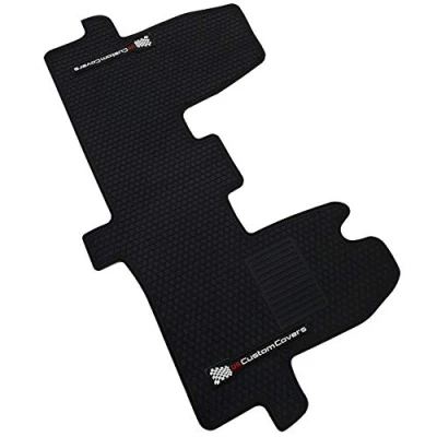 Image of UK Custom Covers RM522 Front Cab Heavy Duty Tailored Rubber Floor Mats Black To Fit Ford Transit (2018 2023)