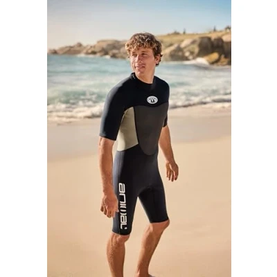 Image of Animal Slater Mens 2mm Shorty Wetsuit Thickness, Back Zip Entry, Short Use, Flat Seams, Best for