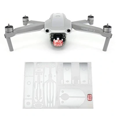 Image of Wrapgrade Skin compatible with DJI Mavic Air 2 Accent Color B (AIRFORCE SILVER)