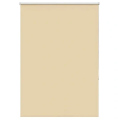 Image of vidaxl roller blind blackout beige 115x150 cm fabric width 110.7 polyester/aluminium modern adjustable home/office versatile mounting light/privacy control