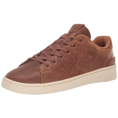 Image of TOMS Men&#039;s Trvl Lite 2.0 Low Sneaker, Tan Leather, 7 UK