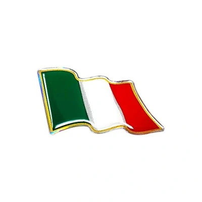 Image of 4R Quattroerre.it 14009 Italian Flag 3D Wind Sticker 40 x 80 mm