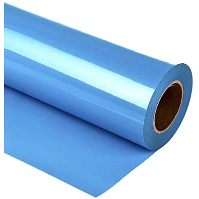 Image of HIKENRI Heat Transfer Vinyl Bundle 12&quot; x 10&#039; Feet Rolls, HTV for Silhouette Cameo Easy to Cut &amp; Weed, DIY Press Design T Shirt, Clothes, Hats and Other Textiles （Sky Blue