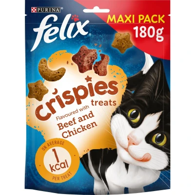 Image of FELIX Crispies Chicken and Beef Cat Treats 180g