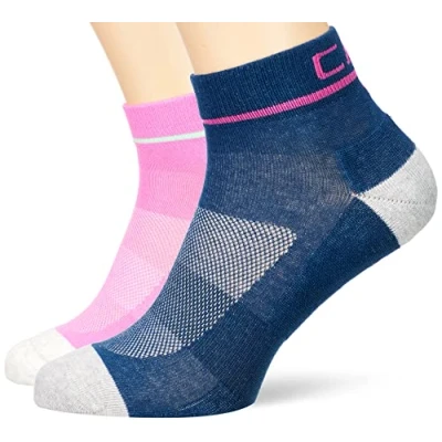 Image of CMP Kids Running Sock Cotton Bipack, Blue Orchid, 34/36