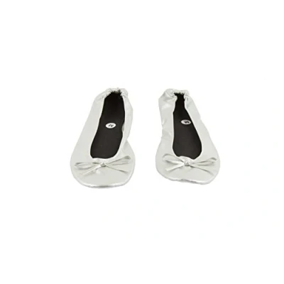 Image of Wedding Mates Women&#039;s After Party roll up Shoes (6/7 UK, Silver)
