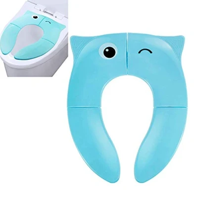Image of Pejoye Portable Toilet Training Seat, Seat Toddler, Toddler Folding Potty for Kids, Kids Travel, Anti Slip Silicone Pads and 1 Carry Bag