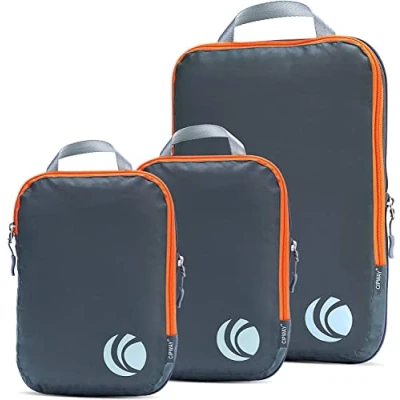Image of Cipway Compression Packing Cubes Set, Ultralight Expandable Travel Organizers for Carry on Luggage (Grey 3pcs)