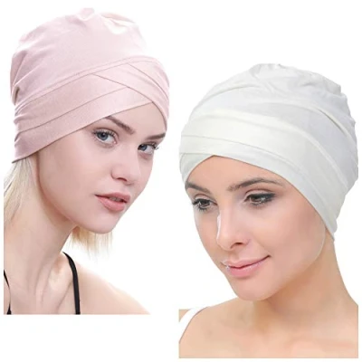 Image of Deresina Headwear W Front Chemo Cap (Powder Cream)