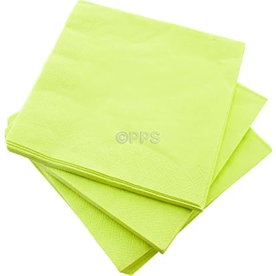 Image of 20 LUXURY 3 PLY LIME GREEN PAPER NAPKINS 33cm x Ideal for weddings, christenings, parties, bbq&#039;s etc