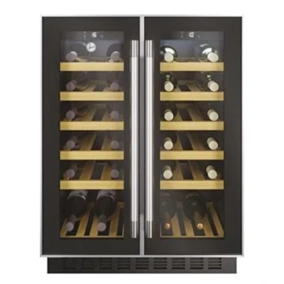 Image of 46 Bottle Capacity Dual Zone Wine Cooler Black