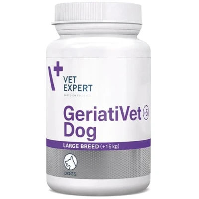 Image of Vet Expert Geriativet Large Breed Senior Dog Supplement Enhances Energy Metabolism, Joint Health, and Immune Function 45 capsules