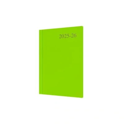 Image of Collins &#039;Essentials&#039; 12 Month Mid/Academic Year Planner, July 2025 2026 Week to View Appointments Diary, A5 Hard Cover, Lime