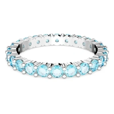 Image of Swarovski Matrix Ring, Women&#039;s, Size: Q R, Blue