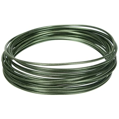 Image of Vaessen Creative Aluminium wire embossed round 2mm 5m dark green,