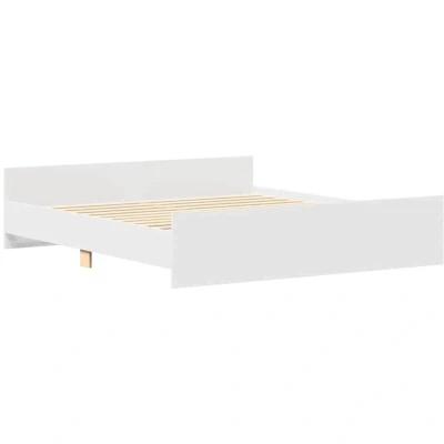 Image of vidaXL Bed Frame without Mattress White 160x200 cm