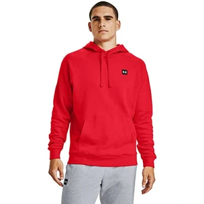 Image of Under Armour Mens 2022 Rival Cotton Blend Hoody Red L