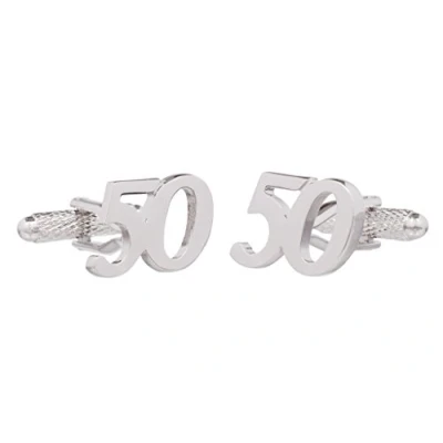 Image of 50th Birthday Cufflinks 50 Shirt Presented in GS Cufflink Box
