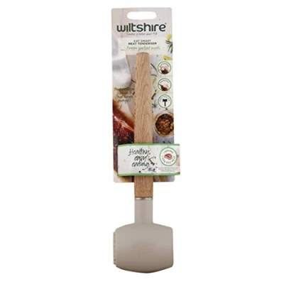 Image of Wiltshire EAT Smart Meat Tenderiser, Double Sided Mallet, Non Stick Plastic Heat Resistant Function Head, Natural Beech Wood Handle, 30.5x7x5.5cm, Brown &amp; Neutral