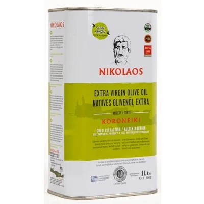 Image of Olive Oil 1L from Crete, Greece &#039;Nikolaos&#039; Premium Quality Low Acidity, Cold Pressed, Extra Virgin, Rich in Polyphenols, Expiry Date: 05/2026. **New Harvest December 2024.**
