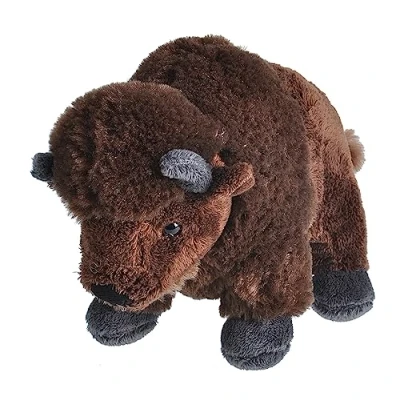 Image of WIld Republic Bison Baby Plush Soft Toy, Cuddlekins Cuddly Toys, Gifts for Kids 20cm