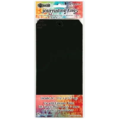 Image of Ranger Dyan Reaveley&#039;s Dylusions Journal Tags 10/Pkg Black #10,
