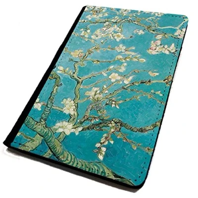 Image of WTF Passport Cover/Holder. Classic Art Van Gogh Almond Tree. Travel Protection.