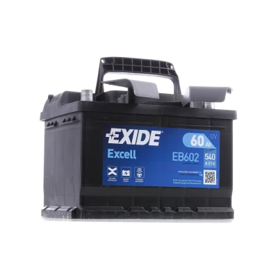Image of 1201003 Starter battery EXIDE EXCELL EB602 12V 60Ah 520A B13 Lead acid VOLKSWAGEN: TRANSPORTER 2 Bus, Caddy Pickup, VAUXHALL: Astra Mk7