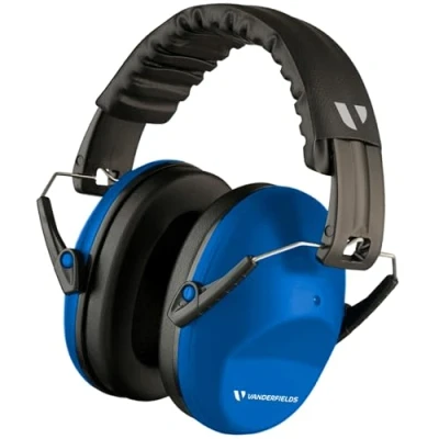 Image of Vanderfields Ear Defenders Adults, 26dB Certified UKCA, Protection Noise Cancelling Headphones, Safety Earmuffs Protectors, Sensory for Autism, DIY, Mowing, Construction