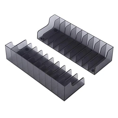 Image of Wendry 2 PCS Game CD Storage Rack, Large Capacity Card Box,Corrosion Resistant Wear Stand Holder for PS4/SLIM/PRO