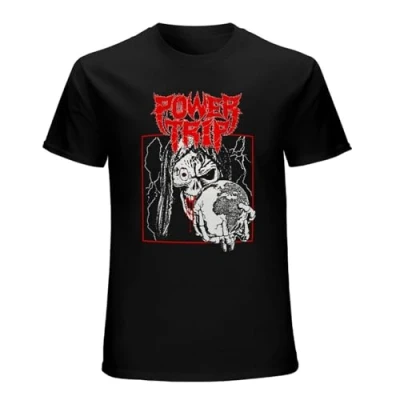 Image of Power Trip American Thrash Metal Band Mens T Shirt Black Unisex Tees XXL