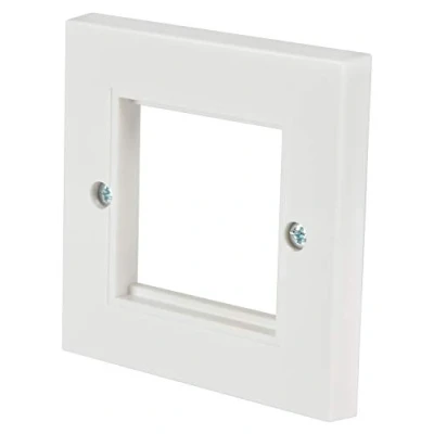 Image of Ex Pro Single 1 Gang Wall Plate Module Frame for 2 x Clip in Modular Oulet Socket Faceplate Pack