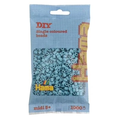 Image of Hama Beads Bag Approx. 1000 Midi Fuse Mosaic Decoration Arts &amp; Craft for Creative Children Ages 5+ Turquoise