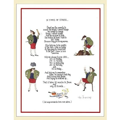 Image of Samuel Lamont In Times of Stress Cotton Tea Towel UK,White,24.51 x 18.80 cms