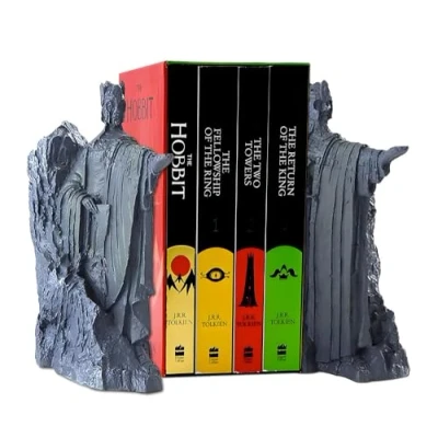 Image of Bookends Book End Lord of Rings Hobbit Decoration Resin,Decorative Stopper Binder and Dividers,Hobbit Resin Anti Slip substitutes for Library Office Home Study14.8cm