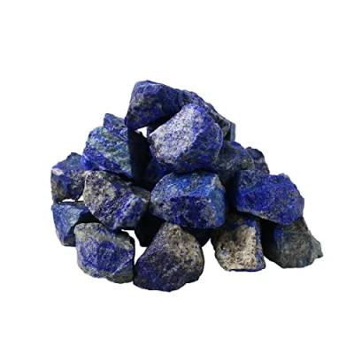Image of Nvzi Rough Crystals and Healing Stones, Bulk Crystals, Rocks for Tumbling, Raw Quartz Stone Bulk, Amathesis Crystal, Calcite Crystal Decoration, Wicca, Chakra (460G) (Lapis Lazuli)