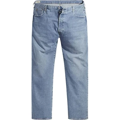 Image of Levi&#039;s Men&#039;s 501 Original Fit Big &amp; Tall Jeans, Medium Indigo Worn In, 48W / 32L