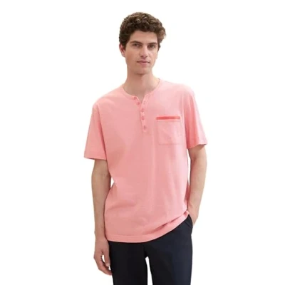 Image of TOM TAILOR Men&#039;s 1041868 T Shirt, 35595 Flamingo Flower White Stripes, XXL