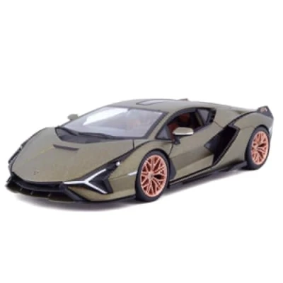 Image of Bburago B18 21099G Die Cast Lamborghini SIAN FKP 37 Collectible Model Race Car 1:24 Scale Green, Assorted Designs and Colours, One Size