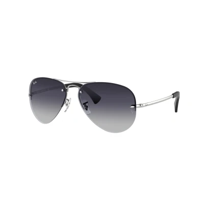 Image of Ray Ban 0RB3449 Sunglasses, Size: 59, Silver gray