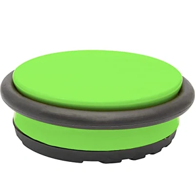 Image of WAGNER Doorstop Big Disk Color Lime Green Ø 98 x 30 mm, Green, Premium Buffer Made of Coated Industry Steel, Thermostatic Rubber, to be Placed on The Floor, 750 g 15509201