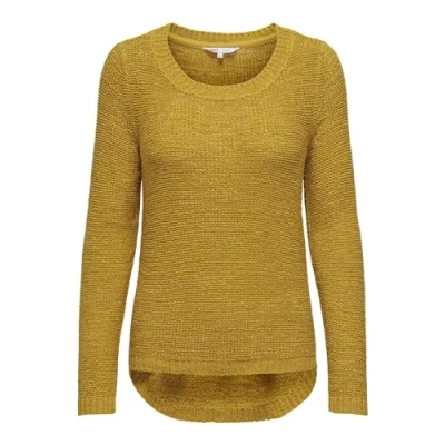 Image of ONLY Women&#039;s Onlgeena Xo L/S Pullover KNT Noos Sweater, Golden Spice, S