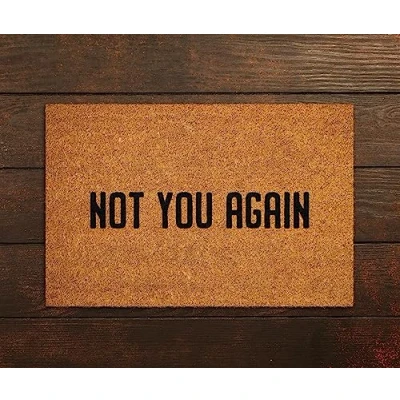 Image of Traqunn Welcome Not You Again Doormats,Not Doormat,Home Doormats,Funny Doormat,Funny Mats,Gift Doormats,Porch Door Mats 30X18 In