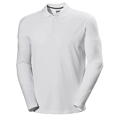 Image of Helly Hansen Mens Crewline Long Sleeve Polo, S, White
