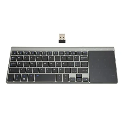 Image of ciciglow Wireless Keyboard, 2in1 2.4G Keyboard with Touchpad and USB Receiver, Cordless Keyboards for Notebooks, Computers, TV Boxes