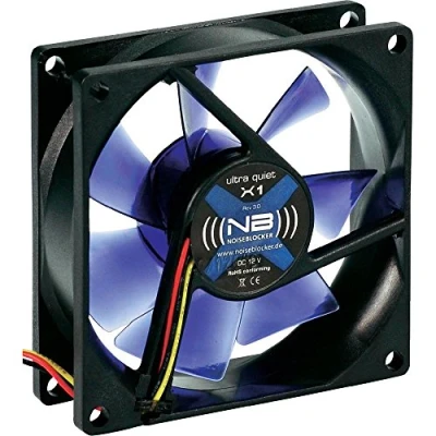 Image of Noiseblocker Black Silent Fan NB X1R Ultra Case 80 x 25 mm