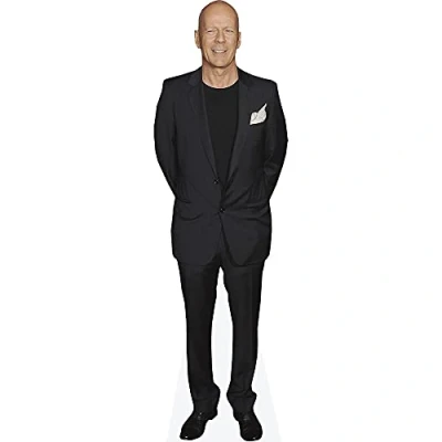 Image of Bruce Willis (Black Suit) Mini Size Cutout